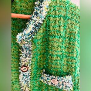 Green Crop Cardigan!